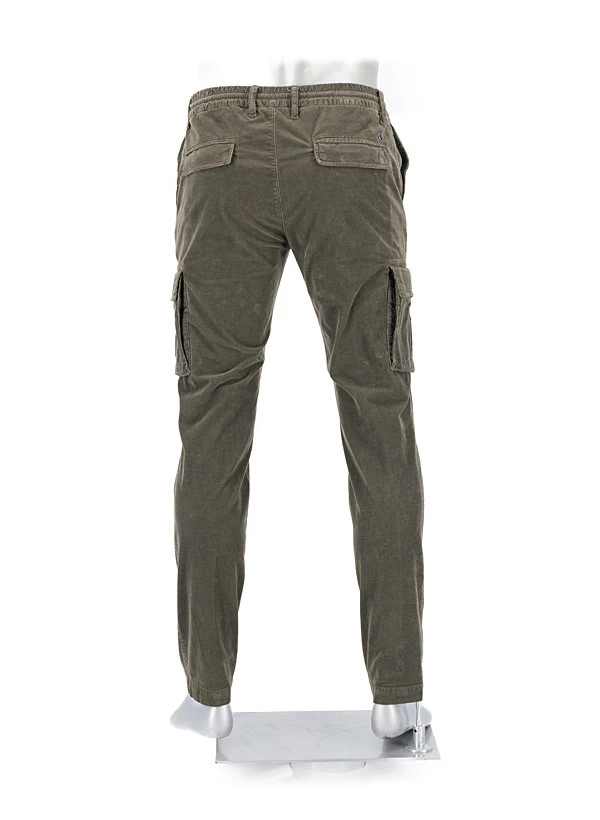 Alberto Cargohose John, Slim Fit, Cord, Militärgrün – Bild 4