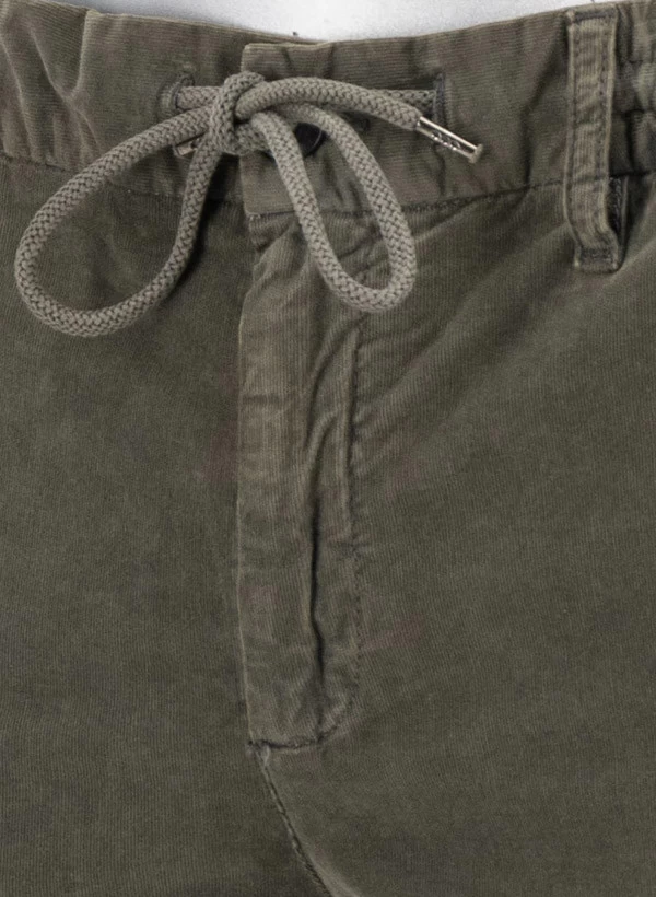 Alberto Cargohose John, Slim Fit, Cord, Militärgrün – Bild 2