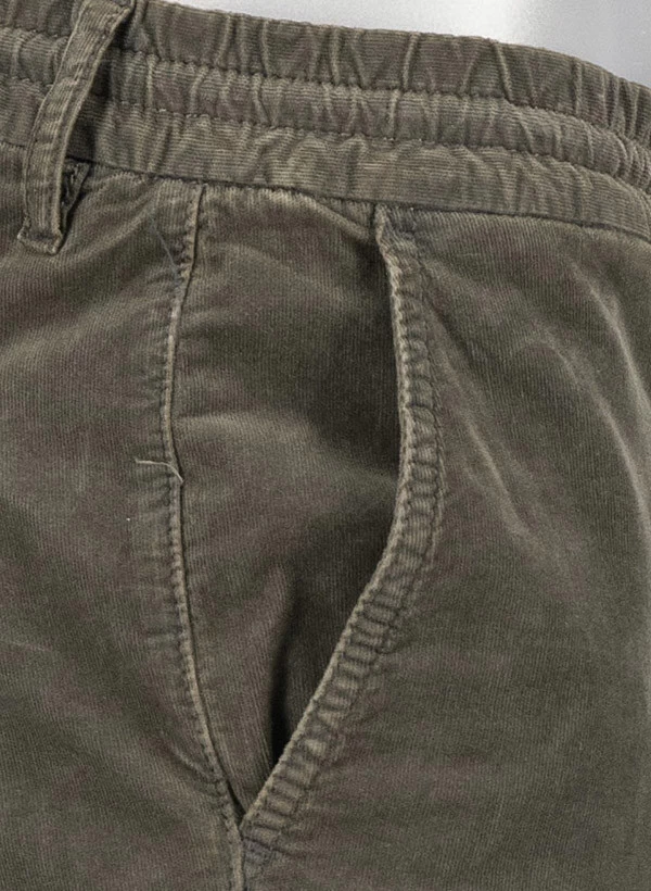 Alberto Cargohose John, Slim Fit, Cord, Militärgrün – Bild 5