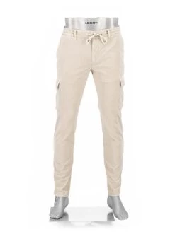 Alberto Cargohose John, Slim Fit, Cord, Hellbeige