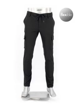 Alberto Cargohose John, Slim Fit, Mikrofaser Wasserabweisend, Schwarz