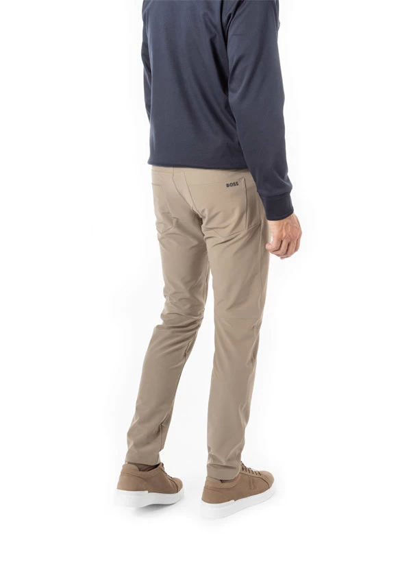 Boss Green Hose, Slim Fit, Mikrofaser Wasserabweisend, Khaki – Bild 3