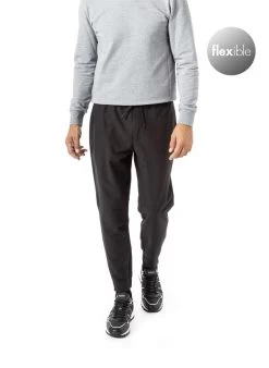 Boss Green Funktionshose, Mikrofaser Wasserabweisend, Schwarz