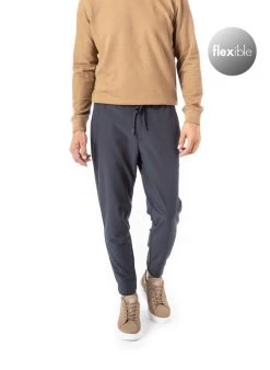 Boss Green Funktionshose, Mikrofaser Wasserabweisend, Navy