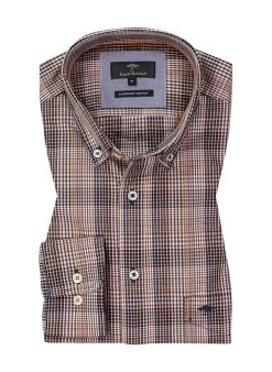 FYNCH-HATTON Hemd, Baumwolle, Navy-multicolor Kariert