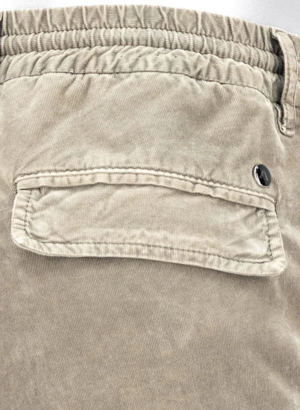 Alberto Cargohose John, Slim Fit, Cord, Greige – Bild 3