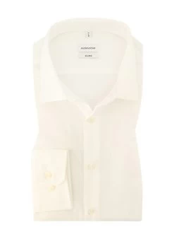 Seidensticker Hemd, Shaped Fit, Popeline, Ecru