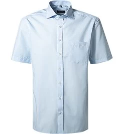 Eterna Kurzarmhemd, Modern Fit, Popeline, Hellblau