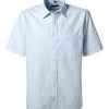Eterna Kurzarmhemd, Comfort Fit, Popeline, Hellblau