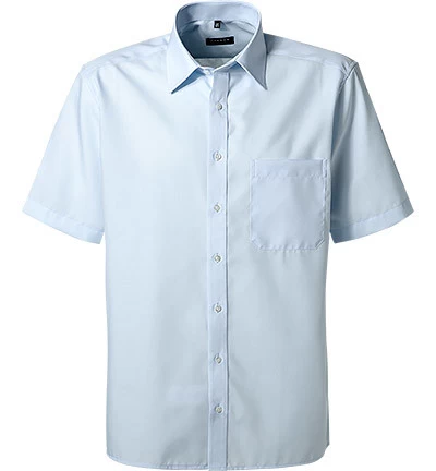 Eterna Kurzarmhemd, Comfort Fit, Popeline, Hellblau