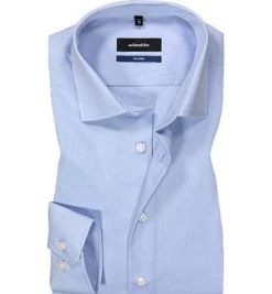 Seidensticker Hemd, Shaped Fit, Baumwolle, Hellblau