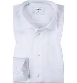 ETON Hemd, Slim Fit, Baumwolle, Extra Langer Arm, Weiß