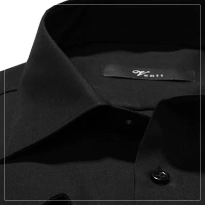 Venti Hemd, Modern Fit, Popeline, Extra Langer Arm, Schwarz – Bild 5