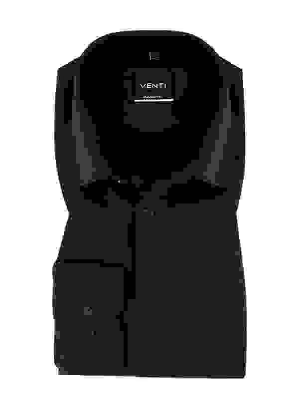 Venti Hemd, Modern Fit, Popeline, Extra Langer Arm, Schwarz – Bild 6